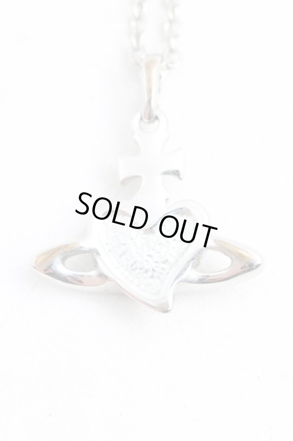 画像2: ヴィヴィアンウエストウッド 中古 / ディアマンテハートネックレス シルバー H-24-10-06-082-nl-IN-ZH (2)