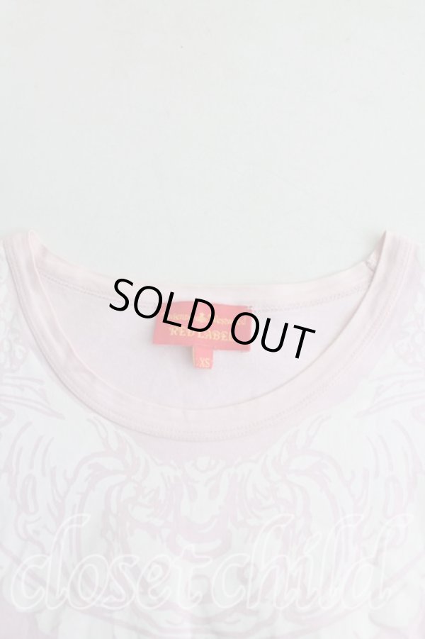 画像5: ヴィヴィアンウエストウッド 中古 / 額縁フラワーptTシャツ XS ピンク  H-24-10-13-004-ts-IN-ZH (5)