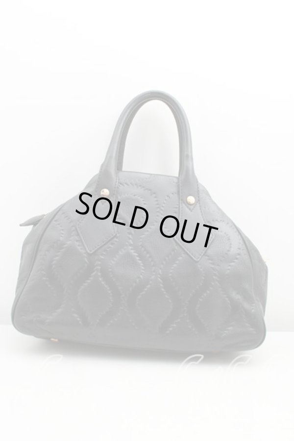 画像2: ヴィヴィアンウエストウッド 中古 / スクイグルレザーヤスミンバッグ  黒  H-24-10-20-038-ba-OD-ZH (2)