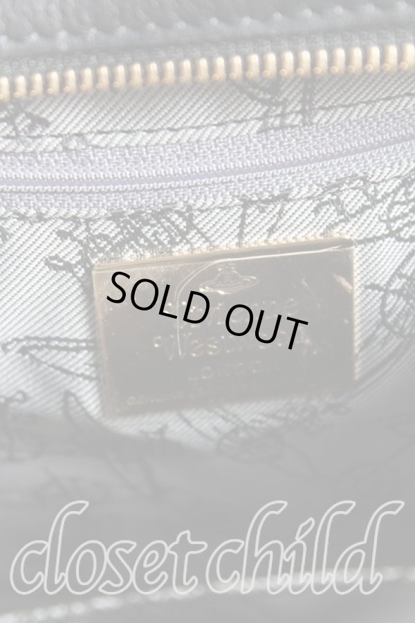 画像4: ヴィヴィアンウエストウッド 中古 / スクイグルレザーヤスミンバッグ  黒  H-24-10-20-038-ba-OD-ZH (4)