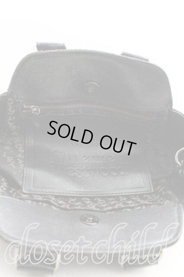 画像4: ヴィヴィアンウエストウッド 中古 / BAヌーロックトートバッグS  黒  H-24-10-20-044-ba-OD-ZH (4)