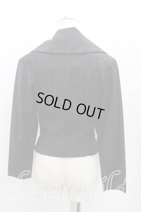 画像2: ヴィヴィアンウエストウッド 中古 / ストライプサイドボタンジャケット 38 紺  H-24-10-20-006-jc-IN-ZH (2)