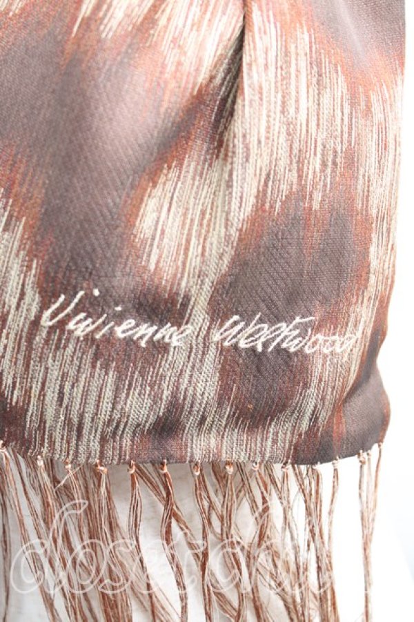 画像2: ヴィヴィアンウエストウッド 中古 / レオパードストール  茶  H-24-10-20-061-gd-IN-ZH (2)