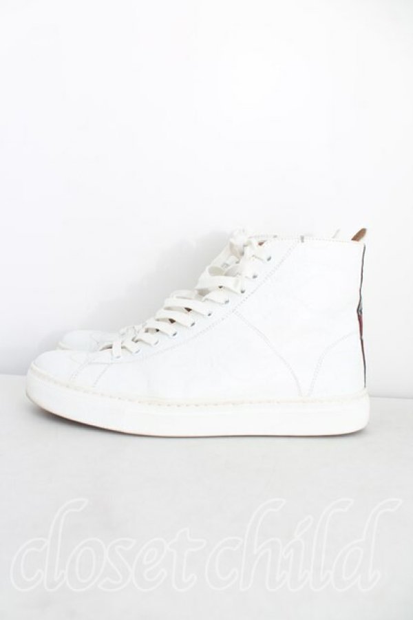 画像3: ヴィヴィアンウエストウッド MAN 中古 / スクイグルメンズハイカットスニーカー 40 白  H-24-10-27-030-sh-OD-ZH (3)