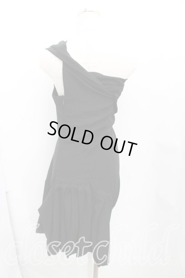 画像2: ヴィヴィアンウエストウッド 中古 / ワンショルダーミニドレス 38 黒  H-24-10-27-044-op-IN-ZH (2)