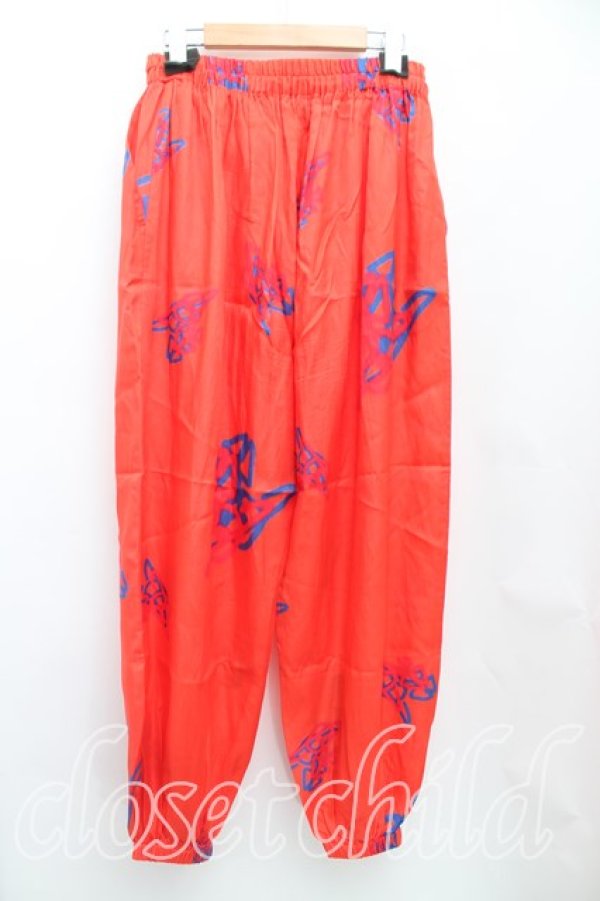 画像2: ヴィヴィアンウエストウッド 中古 / スプレーオーブパンツ 00 オレンジ  H-24-10-27-048-pa-IN-ZH (2)
