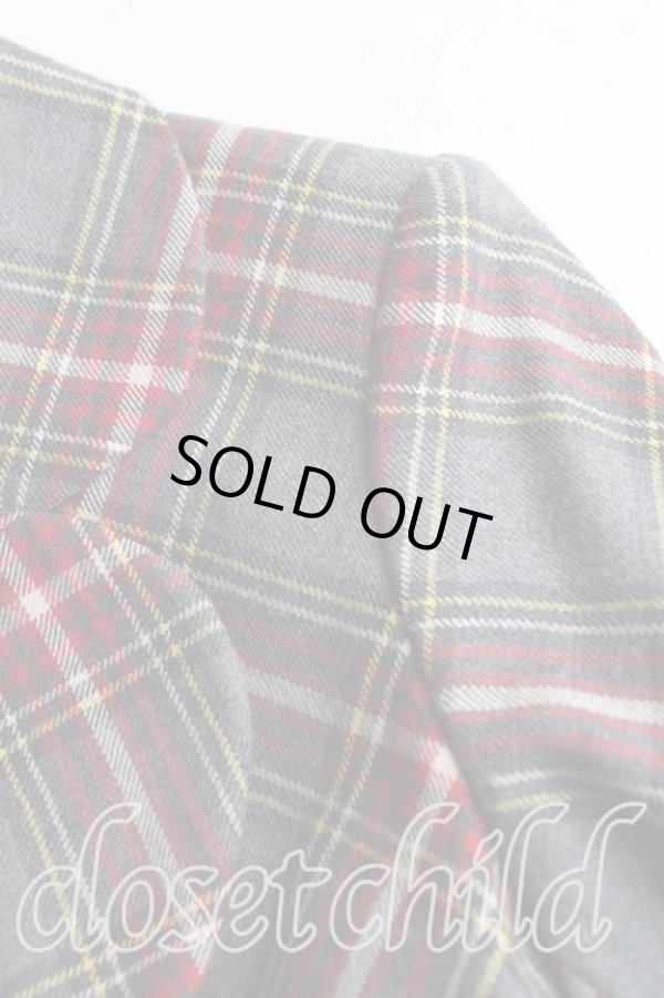 画像5: ヴィヴィアンウエストウッド 中古 / タータンチェックラブジャケット 3 灰×赤  H-24-11-03-002-jc-IN-ZH (5)