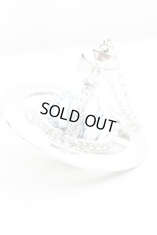 画像2: ヴィヴィアンウエストウッド 中古 / GIANT ORB PENDANT【HOWLITE】  シルバー  H-24-11-03-054-nl-OD-ZH (2)