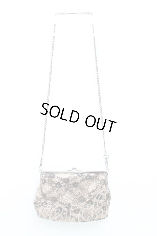 画像3: ヴィヴィアンウエストウッド 中古 / グリッターガマ口ショルダーバッグ  ゴールド×黒  H-24-11-03-070-ba-IN-ZH (3)