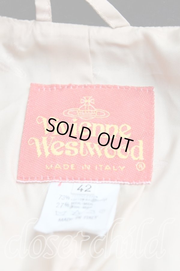 画像3: ヴィヴィアンウエストウッド 中古 / 別珍ラブジャケット 42 黒×赤  H-24-11-03-001-jc-IN-ZH (3)