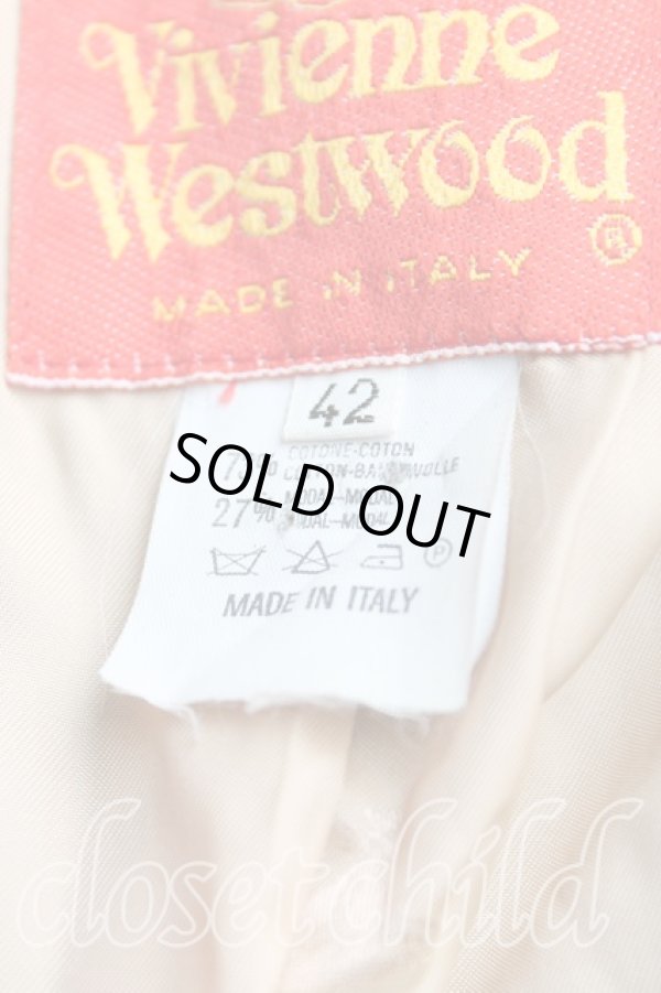 画像4: ヴィヴィアンウエストウッド 中古 / 別珍ラブジャケット 42 黒×赤  H-24-11-03-001-jc-IN-ZH (4)