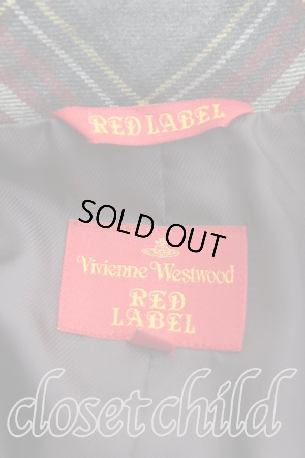 画像3: ヴィヴィアンウエストウッド 中古 / タータンチェックラブジャケット 3 灰×赤  H-24-11-03-002-jc-IN-ZH (3)