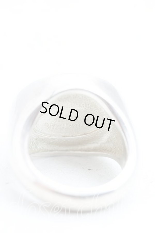 画像4: ヴィヴィアンウエストウッド 中古 / エナメルオーブボタンリング XS シルバー×紺  H-24-11-10-075-rg-IN-ZH (4)