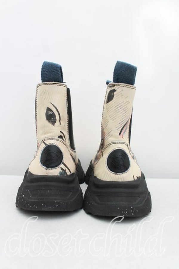 画像4: ヴィヴィアンウエストウッド 中古 / ROMPER CHELSEA BOOT 38 ベージュ  H-24-11-10-080-sh-IN-ZH (4)