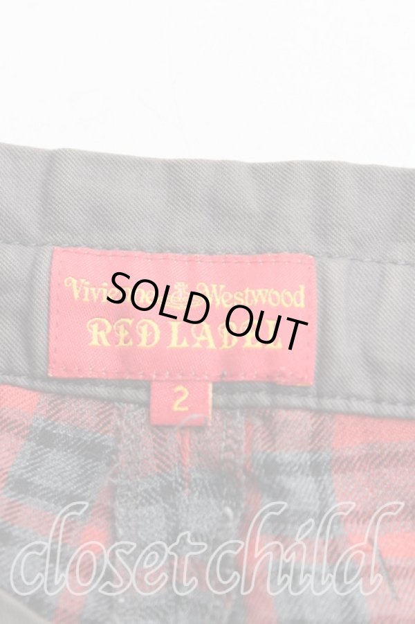 画像3: ヴィヴィアンウエストウッド 中古 / タータンチェックパンツ 2 赤  H-24-11-17-066-pa-IN-ZH (3)