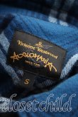 画像3: ANGLOMANIA 中古 / タータンチェックロングシャツ S 青  H-24-11-17-075-bl-IN-ZH (3)