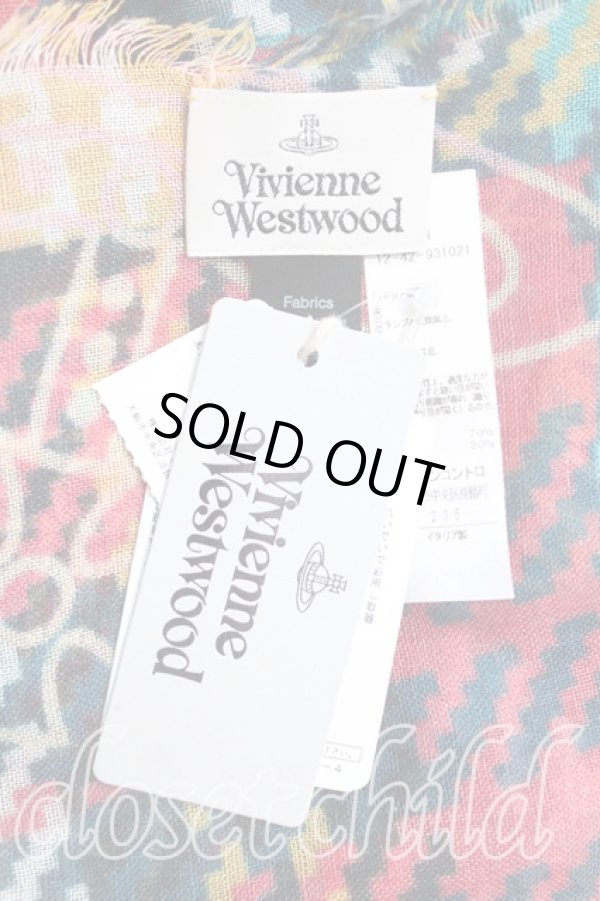 画像2: ヴィヴィアンウエストウッド 中古 / MAC ANDY TARTANストール  青  H-24-11-24-077-gd-IN-ZH (2)