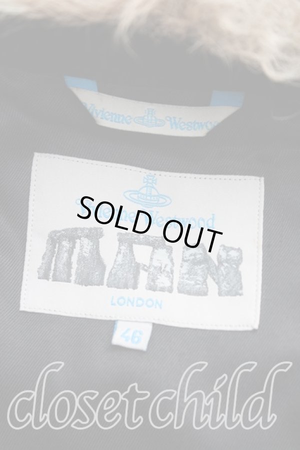 画像5: ヴィヴィアンウエストウッド MAN 中古 / ボアブルゾン 46 黒  H-24-11-24-001-jc-OD-ZH (5)