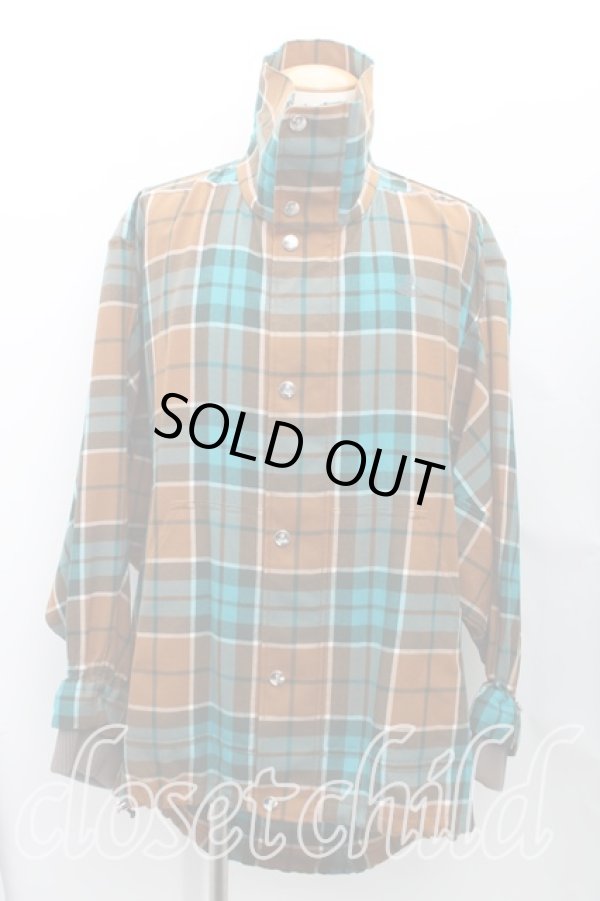 画像3: ヴィヴィアンウエストウッド MAN 中古 / タータンチェックリブ切替ジャケット FREE 茶×青  H-24-12-01-002-jc-IN-ZH (3)