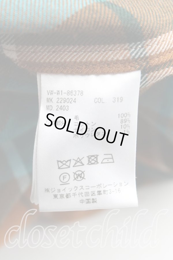 画像5: ヴィヴィアンウエストウッド MAN 中古 / タータンチェックリブ切替ジャケット FREE 茶×青  H-24-12-01-002-jc-IN-ZH (5)