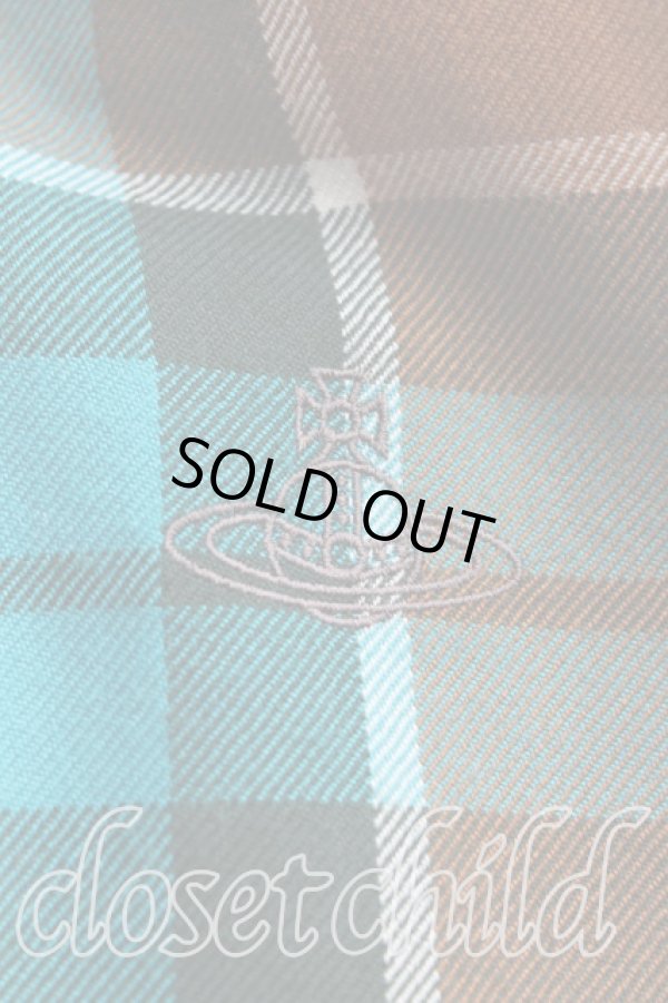 画像6: ヴィヴィアンウエストウッド MAN 中古 / タータンチェックリブ切替ジャケット FREE 茶×青  H-24-12-01-002-jc-IN-ZH (6)