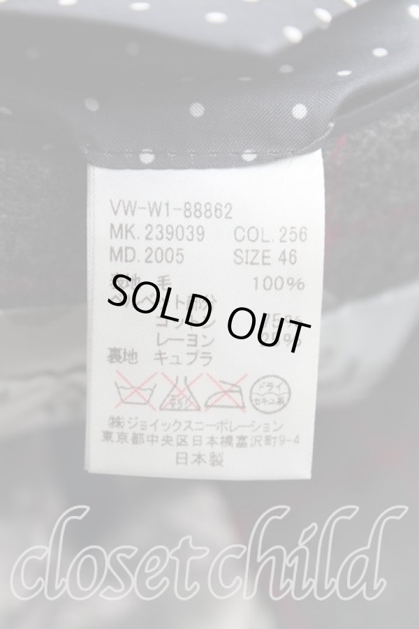 画像4: ヴィヴィアンウエストウッド MAN 中古 / 別珍切替格子チェックツイードジャケット 46 灰  H-24-12-01-003-jc-IN-ZH (4)