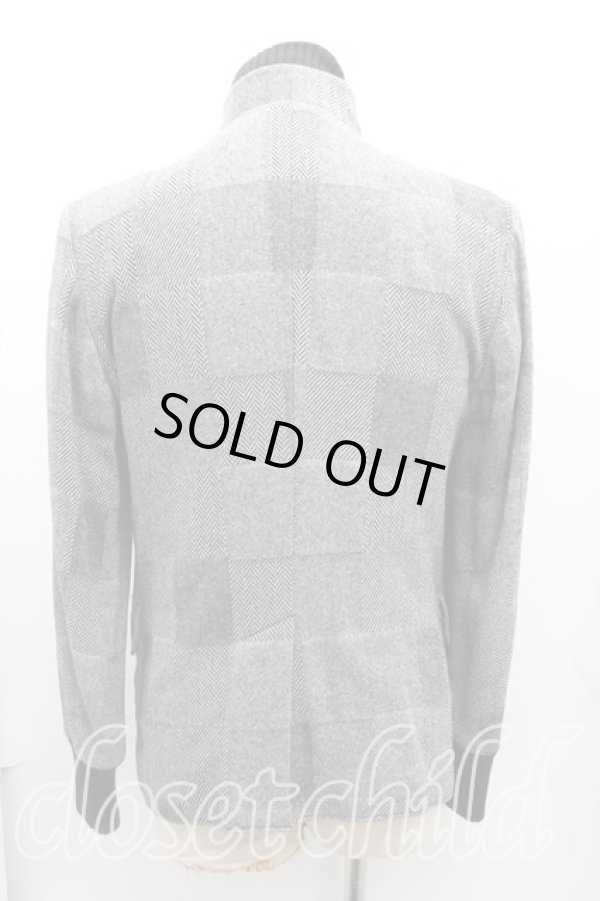 画像2: ヴィヴィアンウエストウッド MAN 中古 / ダブルフロントヘリンボーンジャケット 46 灰  H-24-12-01-004-jc-IN-ZH (2)