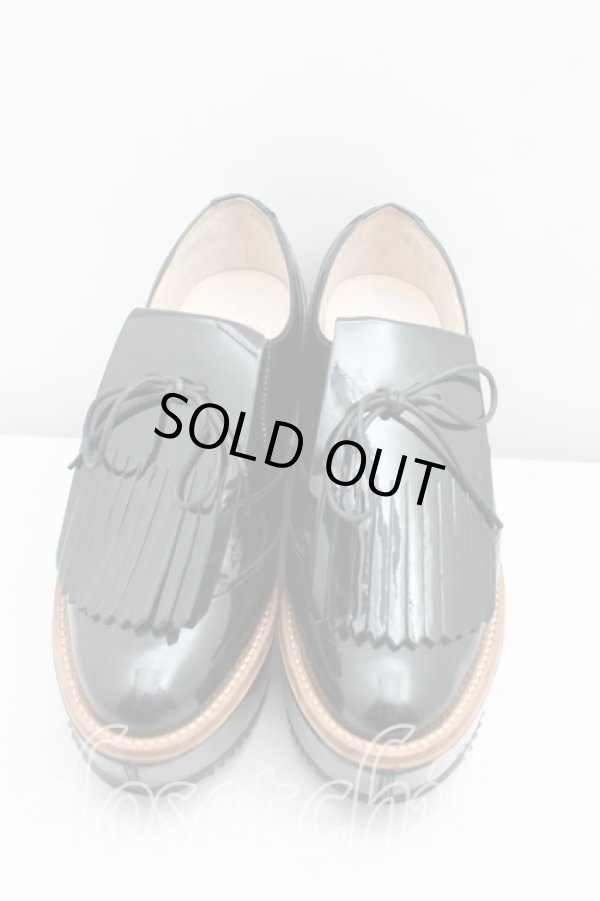 画像2: ヴィヴィアンウエストウッド 中古 / エナメルキルトウィングチップシューズ 38 黒  H-24-12-01-050-sh-OD-ZH (2)