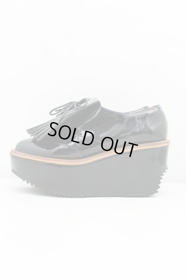 画像3: ヴィヴィアンウエストウッド 中古 / エナメルキルトウィングチップシューズ 38 黒  H-24-12-01-050-sh-OD-ZH (3)