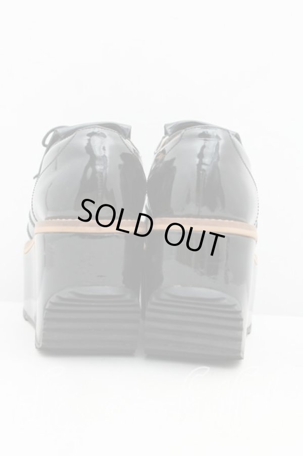 画像4: ヴィヴィアンウエストウッド 中古 / エナメルキルトウィングチップシューズ 38 黒  H-24-12-01-050-sh-OD-ZH (4)