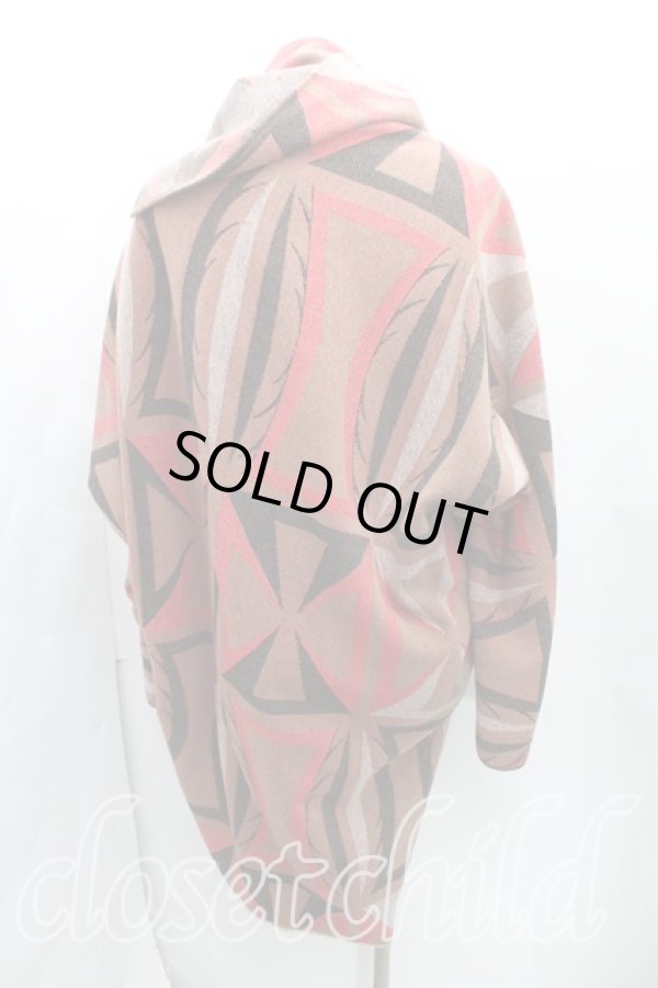 画像2: ヴィヴィアンウエストウッド MAN 中古 / 総柄ケープコート FREE 赤  H-24-12-01-009-co-IN-ZH (2)