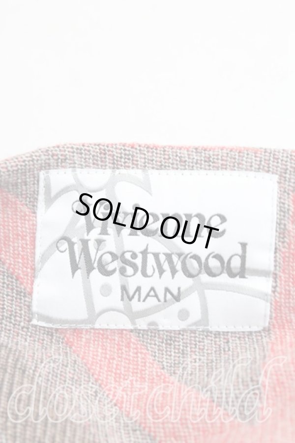 画像3: ヴィヴィアンウエストウッド MAN 中古 / 総柄ケープコート FREE 赤  H-24-12-01-009-co-IN-ZH (3)