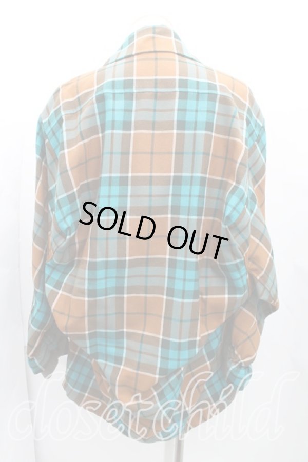 画像2: ヴィヴィアンウエストウッド MAN 中古 / タータンチェックリブ切替ジャケット FREE 茶×青  H-24-12-01-002-jc-IN-ZH (2)