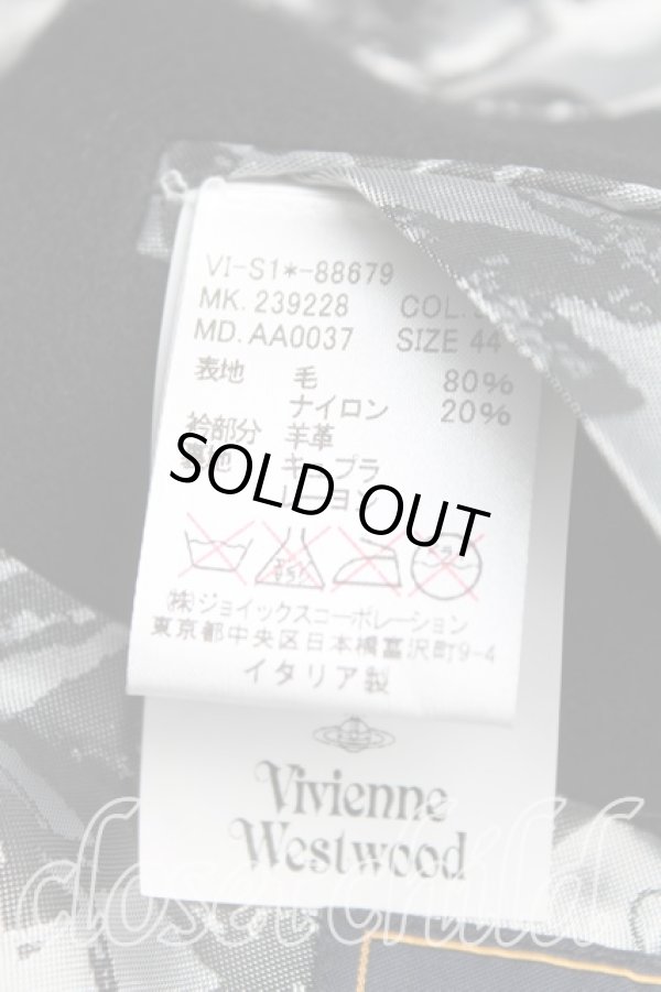 画像4: ヴィヴィアンウエストウッド MAN 中古 / レザー切替シングルコート 44 黒  H-24-12-08-008-co-IN-ZH (4)