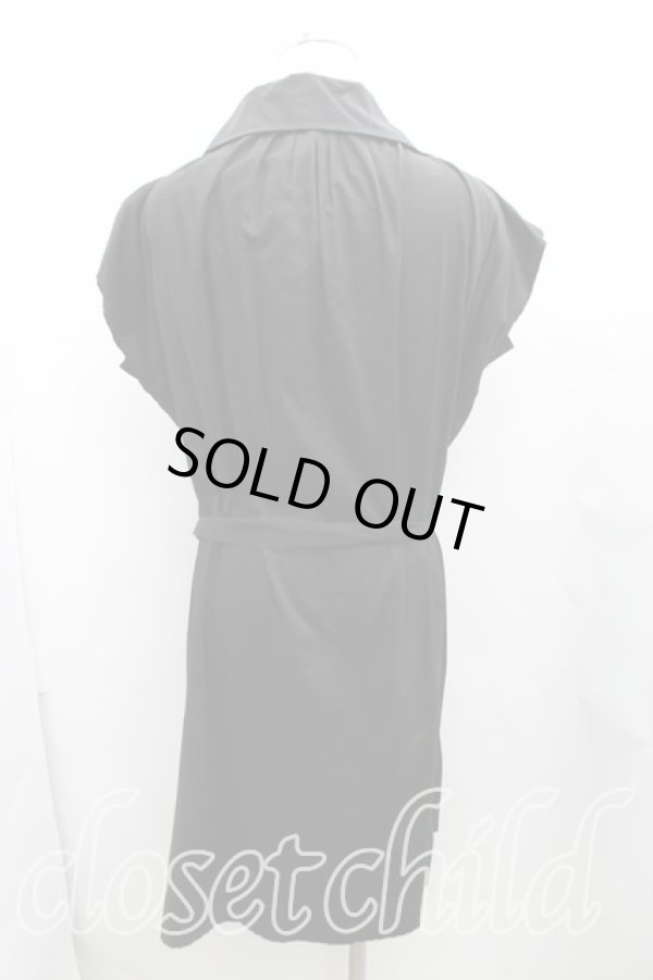 画像2: ANGLOMANIA 中古 / スモッグシャツワンピース 42 黒  H-24-12-15-025-op-IN-ZH (2)