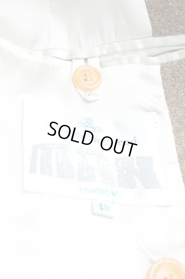 画像3: ヴィヴィアンウエストウッド MAN 中古 / ツイードジャケット 48 茶  H-24-12-15-005-jc-IN-ZH (3)