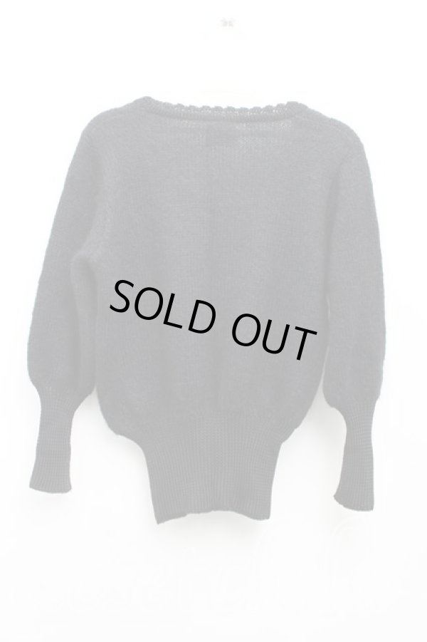 画像2: ヴィヴィアンウエストウッド 中古 / カラーオーブ刺繍ウラウンドネックニット XS 黒  H-24-12-15-053-to-IN-ZH (2)