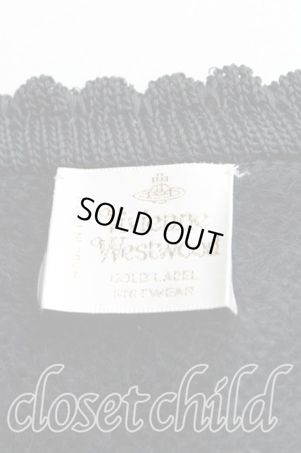 画像3: ヴィヴィアンウエストウッド 中古 / カラーオーブ刺繍ウラウンドネックニット XS 黒  H-24-12-15-053-to-IN-ZH (3)