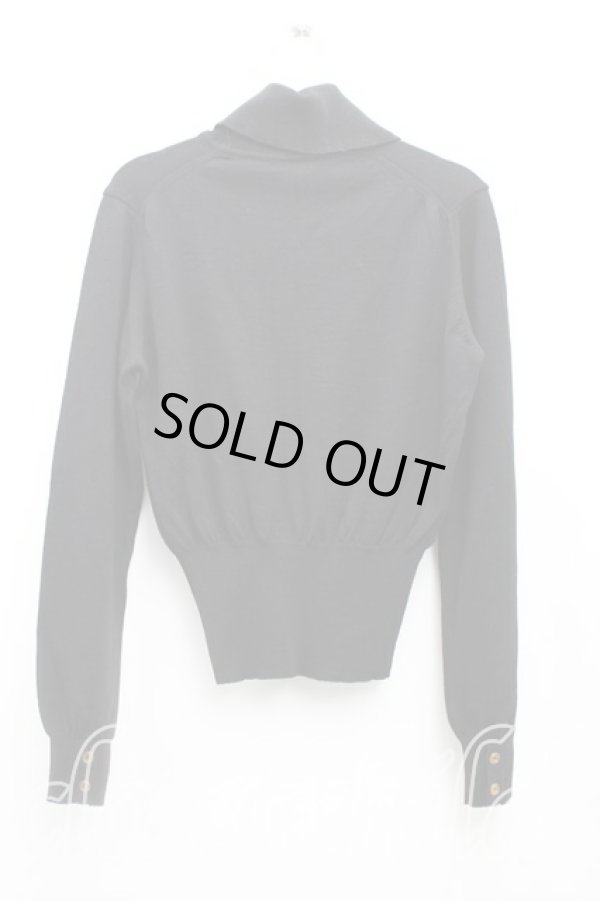 画像2: ヴィヴィアンウエストウッド 中古 / カラーオーブ刺繍カーディガン M 黒  H-24-12-15-054-to-IN-ZH (2)