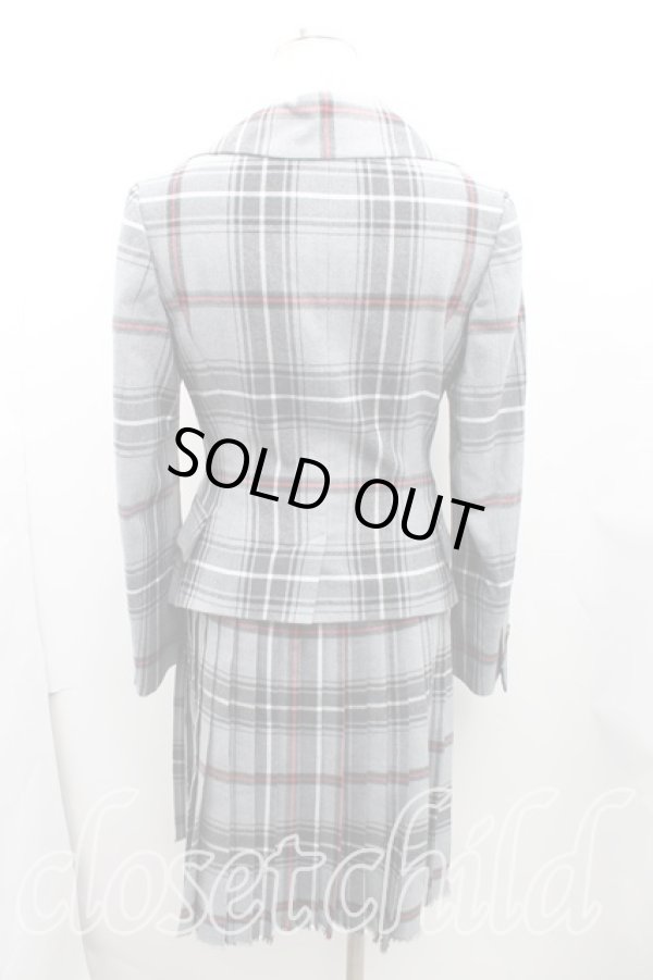 画像2: ヴィヴィアンウエストウッド 中古 / タータンチェックキルトセットアップ 01 灰  H-24-12-15-064-su-OD-ZH (2)