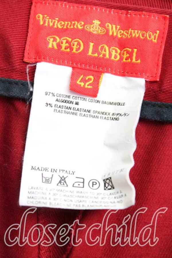 画像4: ヴィヴィアンウエストウッド 中古 / テーパードパンツ 42 赤  H-24-12-15-069-pa-OD-ZH (4)