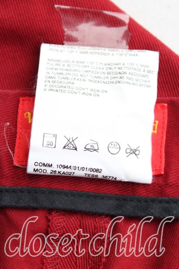 画像5: ヴィヴィアンウエストウッド 中古 / テーパードパンツ 42 赤  H-24-12-15-069-pa-OD-ZH (5)