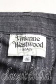 画像3: ヴィヴィアンウエストウッド MAN 中古 / ストライプサルエルパンツ 46 灰  H-24-12-15-071-pa-IN-ZH (3)