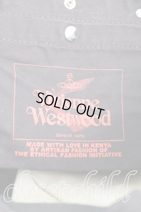 画像4: ヴィヴィアンウエストウッド 中古 / アフリカトートバッグ  黒  H-24-12-15-095-ba-IN-ZH (4)