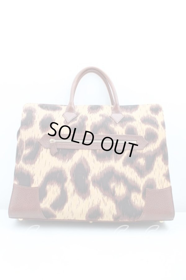 画像2: ヴィヴィアンウエストウッド 中古 / レオパードプレーンバッグ  茶  H-24-12-15-099-ba-IN-ZH (2)