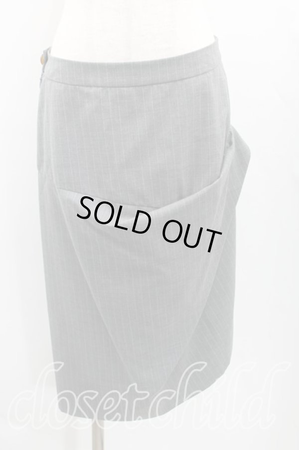 画像3: ヴィヴィアンウエストウッド 中古 / サイドボタンストライプセットアップ M 灰  H-24-12-15-013-su-IN-ZH (3)