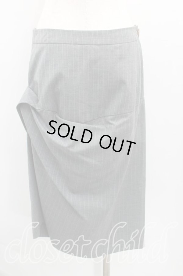 画像4: ヴィヴィアンウエストウッド 中古 / サイドボタンストライプセットアップ M 灰  H-24-12-15-013-su-IN-ZH (4)