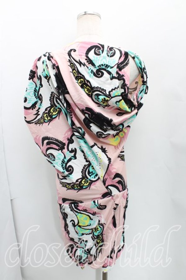 画像2: ANGLOMANIA 中古 / イコン柄変形カットソーワンピース XS ピンク  H-24-12-22-032-op-IN-ZH (2)