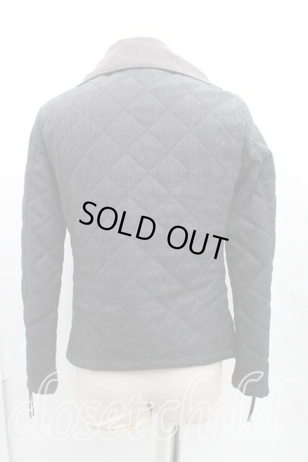 画像2: ヴィヴィアンウエストウッド 中古 / ライダース風キルティングブルゾン 44 灰  H-24-12-22-051-jc-OD-ZH (2)