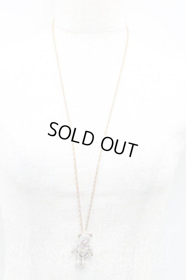 画像4: ヴィヴィアンウエストウッド 中古 / クリスタルテディベアネックレス  ゴールド  H-24-12-29-035-nl-OD-ZH (4)